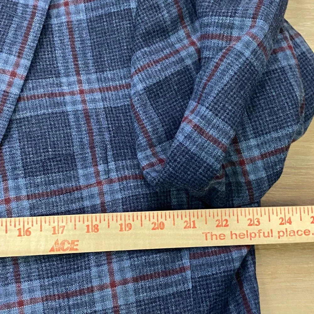 Sarar Sartoria Sport Coat US46 / 56EU Wool Silk Cashmere Ermenegildo Zegna Plaid